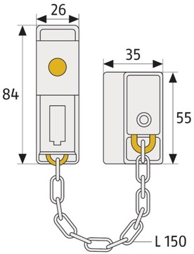 Дверная цепь ABUS SK79