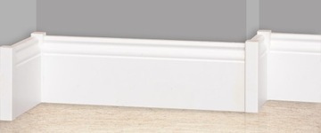 фото ориг. №3, Angle 8 centimeters overlay floor white skirting board mdf