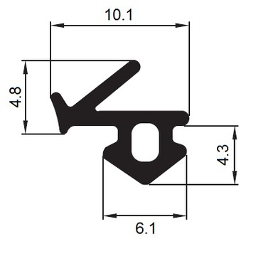 Уплотнитель оконный s-834x VEKA WEKA