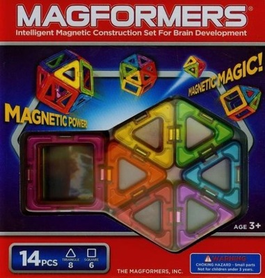 Klocki magnetyczne Magformers Układanka Magnetyczna 14 el. 14 szt.