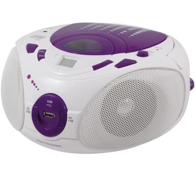 Radioodtwarzacz Metronic 477112 fioletowy CD/MP3 z USB