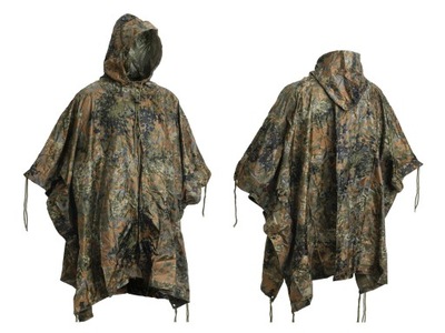 Mil-Tec Peleryna Przeciwdeszczowa Poncho Pałatka BW MORO RIP-STOP Flecktarn