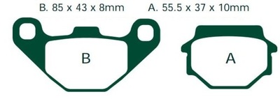 PADS BRAKE EBC SFA067 SKUTEROWE (KPL. ON 1 TARCZE) - milautoparts-fr.ukrlive.com