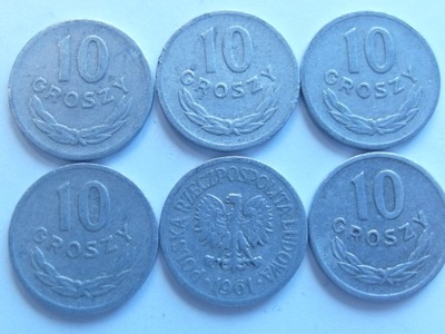 Moneta 10 gr 1961 r ładne