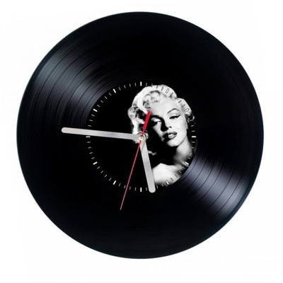 Zegar ścienny z płyty winylowej Marilyn Monroe