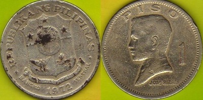 FILIPINY 1 Piso 1972 r.