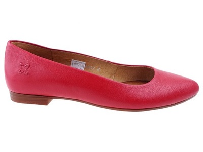 Maciejka buty balerinki 873-08 czerwone, skóra 38