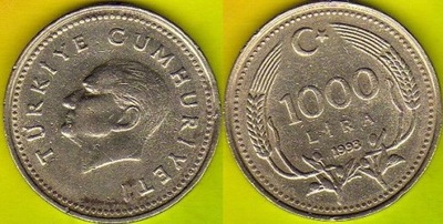 Turcja 1000 Lira 1993 r.