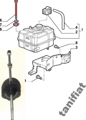 Alfa romeo 166 болт бачок расширительный kpl фото №1