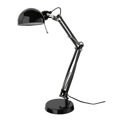 Lampka biurkowa Ikea Forsa czarny moc do 40 W
