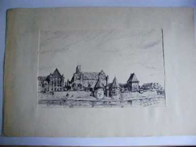 RYSUNEK MALBORK 1977 ROK