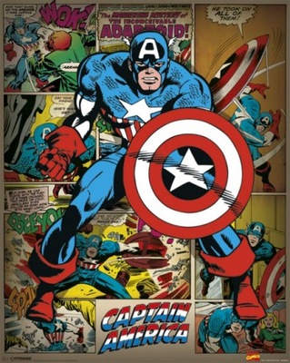 Marvel Kapitan Ameryka Komiks - plakat 40x50 cm