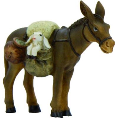 Osioł z barankiem- 8,5cm wys./ do figur o wys. 9cm