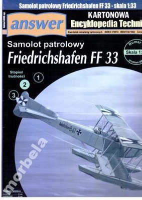 KET 12/2006 Samolot FRIEDRICHSHAFEN FF 33 1:33