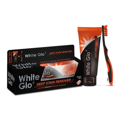 WHITE GLO Charcoal Deep Stain Remover pasta 100ml