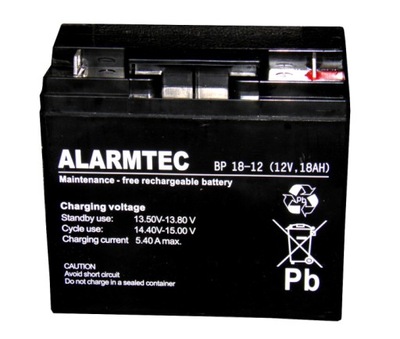 Akumulator żelowy ALARMTEC 12V 18Ah do UPS alarmów