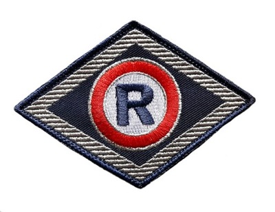 Emblemat Policji ROMB Służba Ruchu Drogowego R