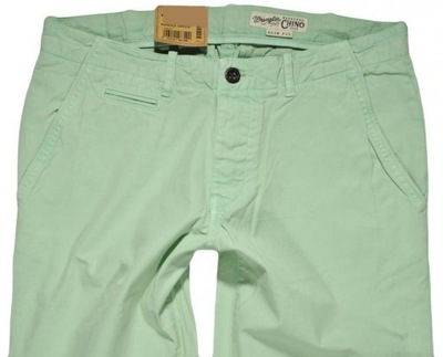 WRANGLER spodnie SLIM mint CHINO _ W30 L34