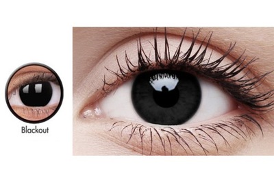 SOCZEWKI KOLOROWE CRAZY LENS ~ BLACKOUT ~ CZARNE