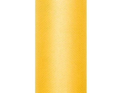 Tiul dekoracyjny 15cm rolka 9m żółty tiu15-009
