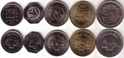 LIBAN zestaw 5 monet