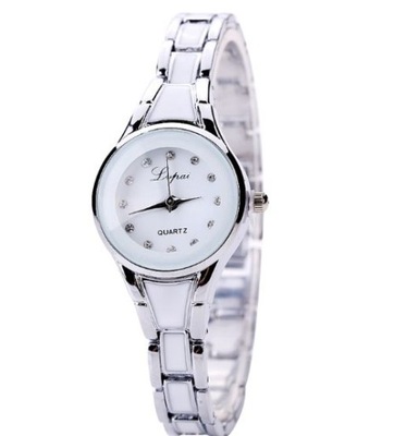 Zegarek Damski Srebrno Biały
