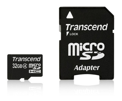 TRANSCEND 32 GB micro SD microSD SDHC Class 4 +aSD
