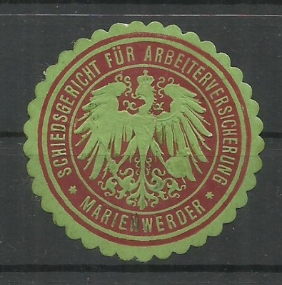 Zalepka: Marienwerder - Kwidzyn - ubezpieczenia