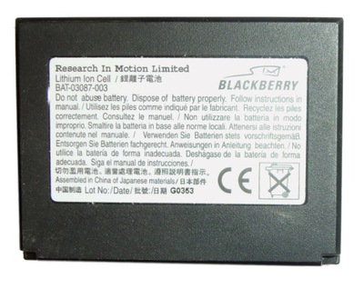NOWA ORYG BATERIA BLACKBERRY 6210 6220 6230 6238