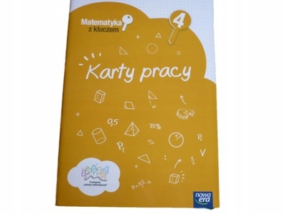 Matematyka z kluczem klasa 4 karty pracy ksiązka nauczyciela NOWA ERA