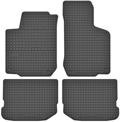 VW VOLKSWAGEN GOLF IV 4 MATS RUBBER + PLUNGERS FOR AUTO BLACK ON WYMIAR  