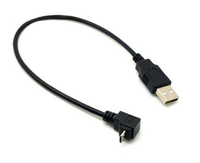 Kabel Kątowy Micro USB do USB DOLNY 0,3M