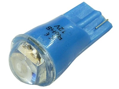 żarówka LED w5w SMD T10 w3w soczewka NIEBIESKA 12V