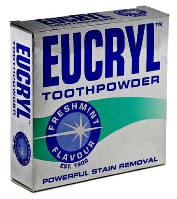 Wybielający Proszek do Zębów Eucryl dla Palaczy Usuwa Przebarwienia