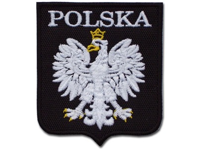 Stylizowane Godło Polski - POLSKA czarny/biały