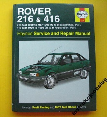 Rover 216 instrukcja napraw Rover 416 1989-1996