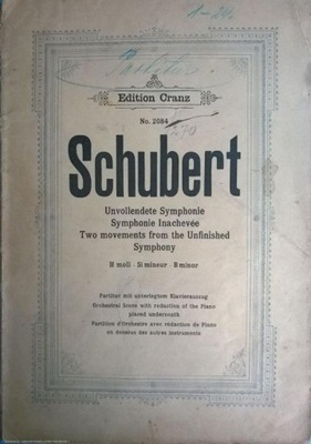 Schubert Symfonia Niedokończona Nuty