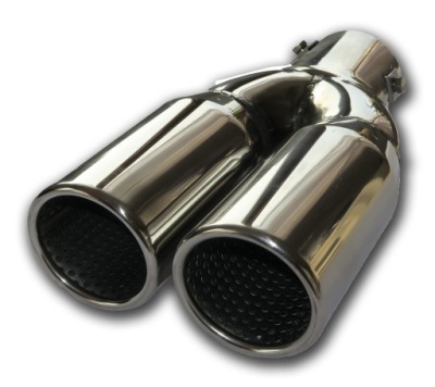 Наконечник вихлоп накладка гасник подвійний дифузор фото №1