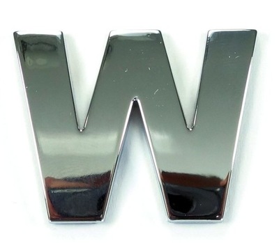 W - LITERY LITERA CYFRY CHROM 3D NAKLEJKI EMBLEMAT