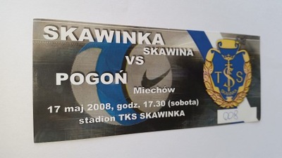 bilet SKAWINKA Skawina - POGOŃ Miechów 17.05.2008