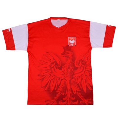 Koszulka sportowa T-shirt KIBICA POLSKA ORZEŁ XXL