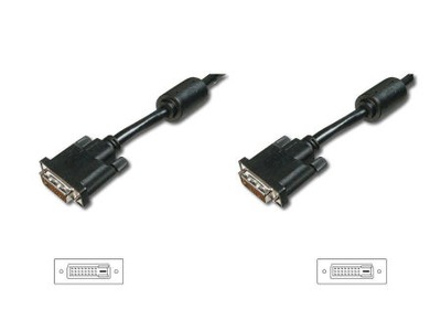 kabel DVI-D DualLink 24+1M/M czarny 5m AK-320101-0