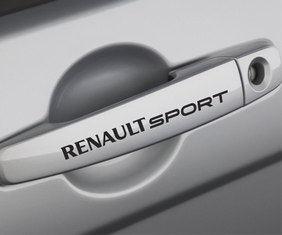 RENAULT SPORT NAKLEJKA NA KLAMKE SREBRNA