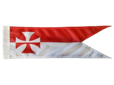 Flaga na Maszt Motocyklowy HUSARIA 15x46cm proporzec motor motocykl PREMIUM