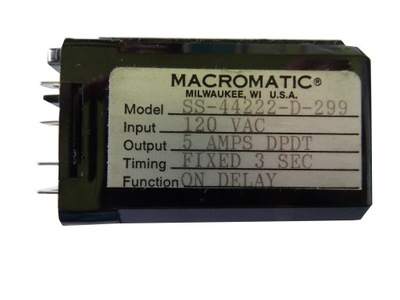 PRZEKAŹNIK MACROMATIC SS-44222-D-299 5A USA
