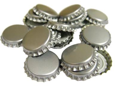 KAPSLE do piwa butelek SREBRNE 100 szt 26mm