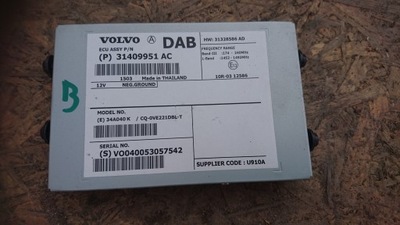 VOLVO V40 XC40 15R MODULE AMPLIFIER DAB 31409951AC  