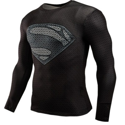 Koszulka Termoaktywna SIŁOWNIA BLACK SUPERMAN 3XL