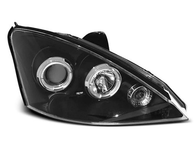 LAMPS FRONT FORD FOCUS 1 RINGS BLACK LED 01-04A - milautoparts-fr.ukrlive.com