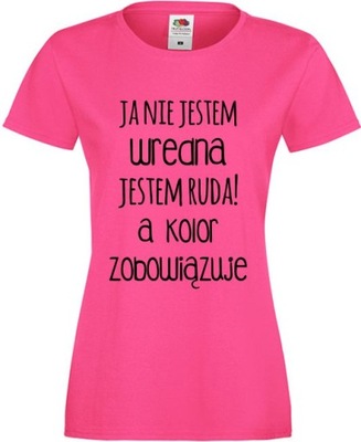 Koszulka damska - Nie jestem wredna.. - Różowy - rozm. XS